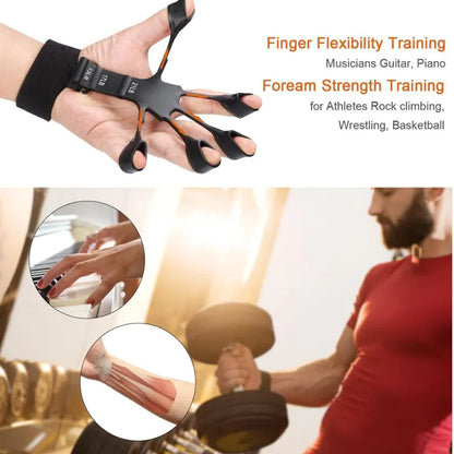 Silicone Grip Device Stretcher Finger Gripper Strength Trainer Strengthen Rehabilitation Training